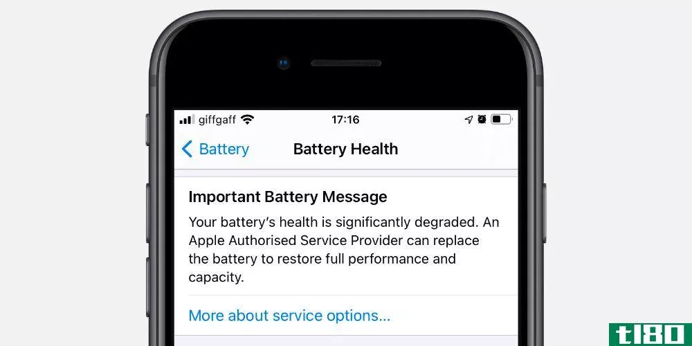 iPhone with Battery Health warning