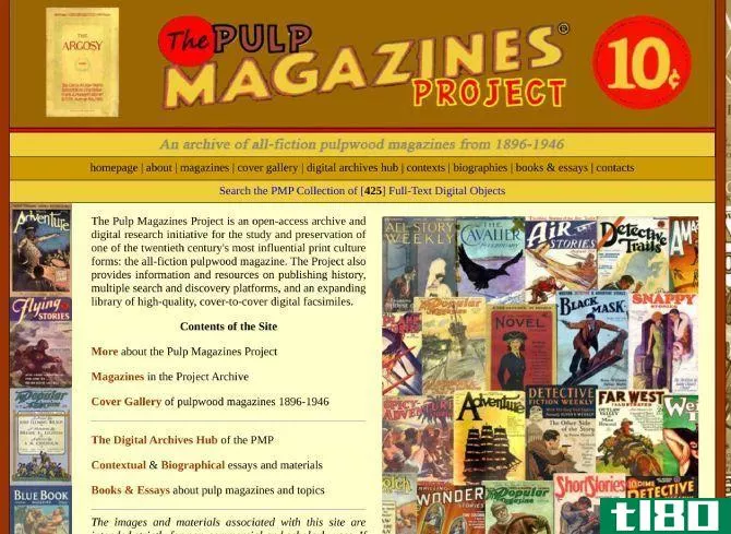 Pulp Mags is a free digital archive of classic pulp fiction magazines