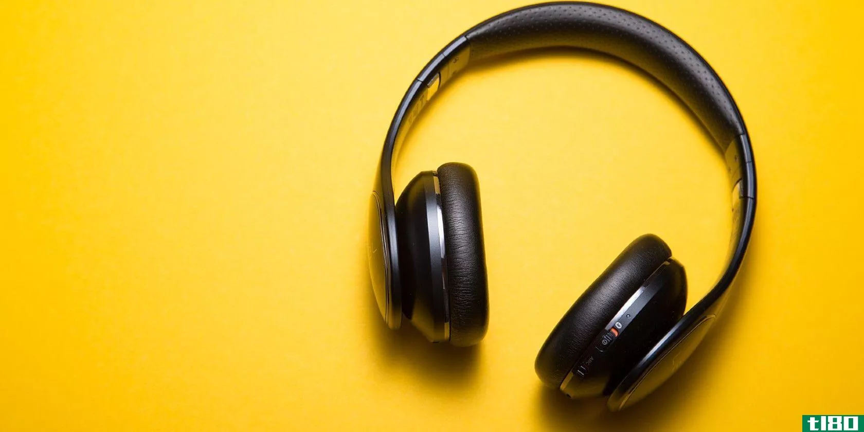 headphones on a yellow background