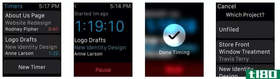 Screenshot of Billings Pro Apple Watch App