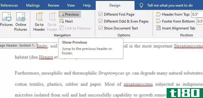 Swap between secti*** in a Microsoft Word document