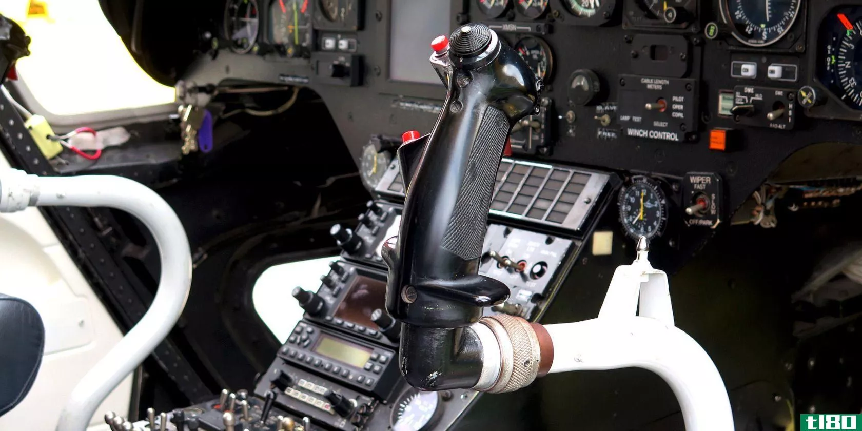 A helicopter flight stick