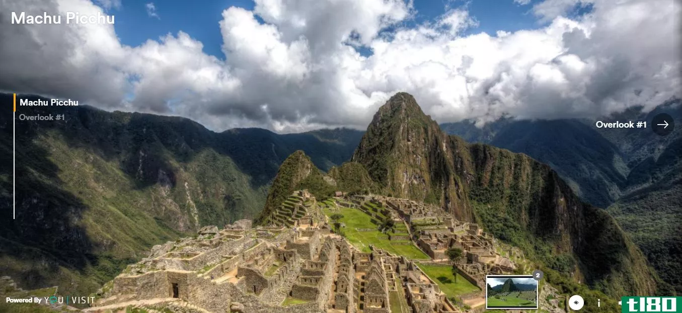 Machu Picchu aerial view from virtual tour