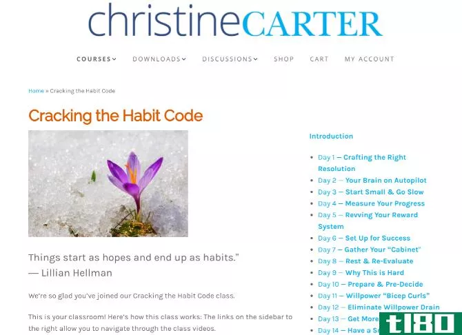 Sociologist Christine Carter conducts a free three week course to build or break habits at Cracking the Habit Code