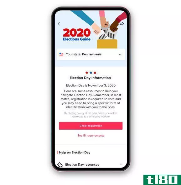 TikTok Election Guide Information