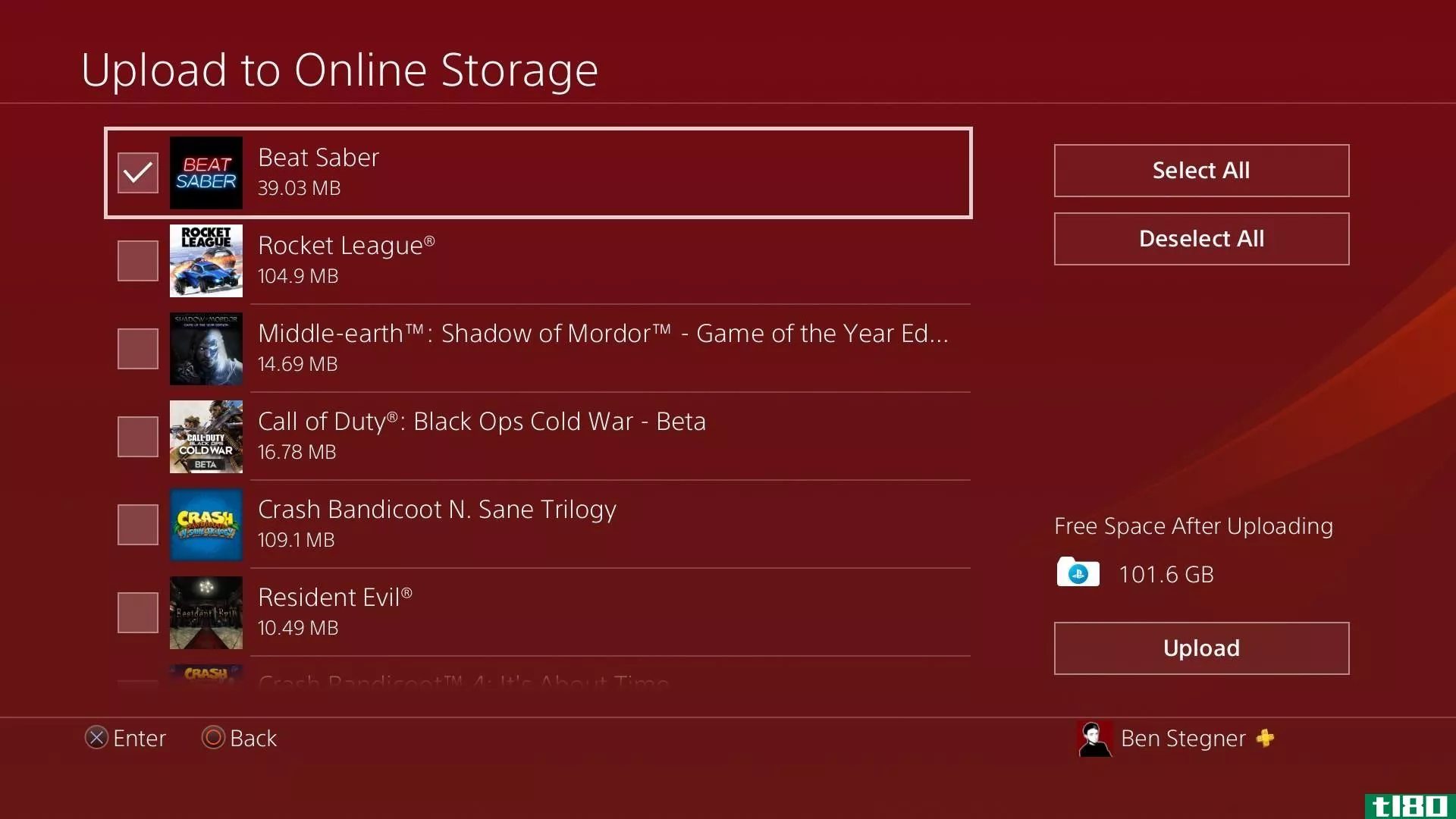 PS4 Upload Save Data