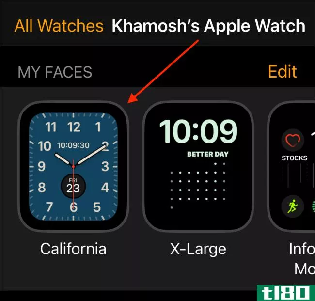 如何定制apple watch上的表面外观