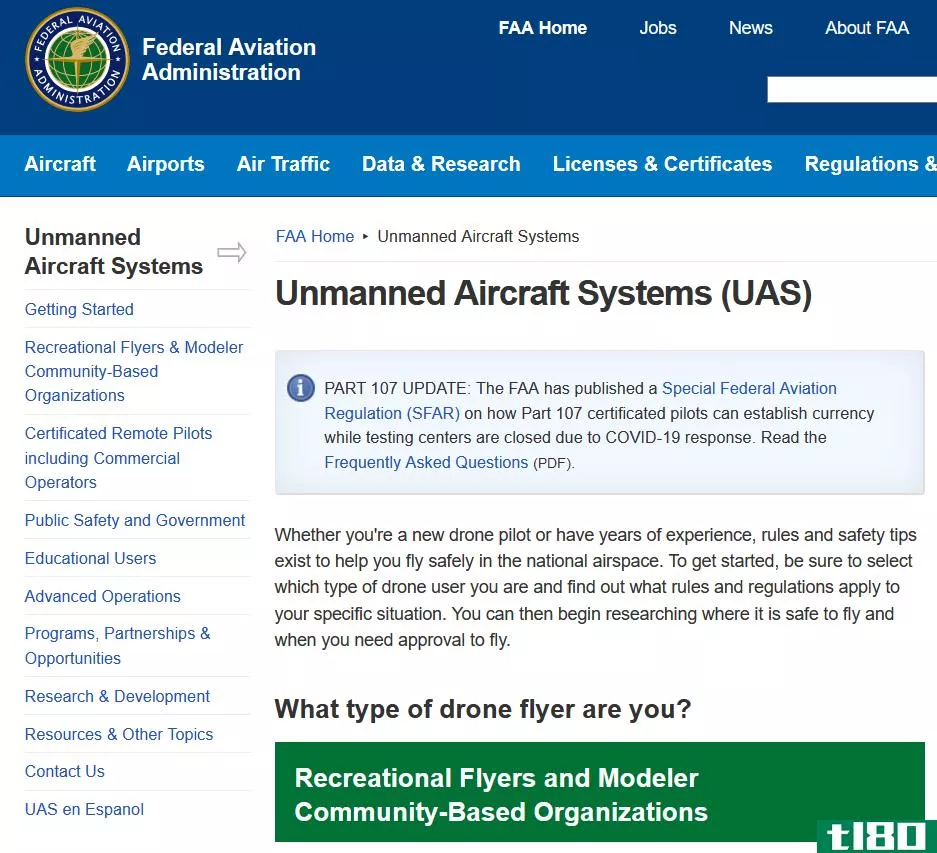 FAA regulati*** on drone flying