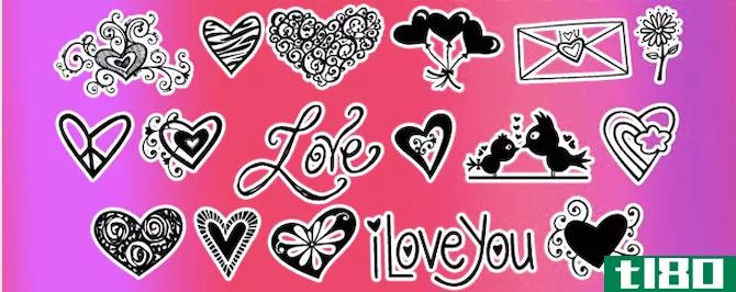 heart doodles dingbats font