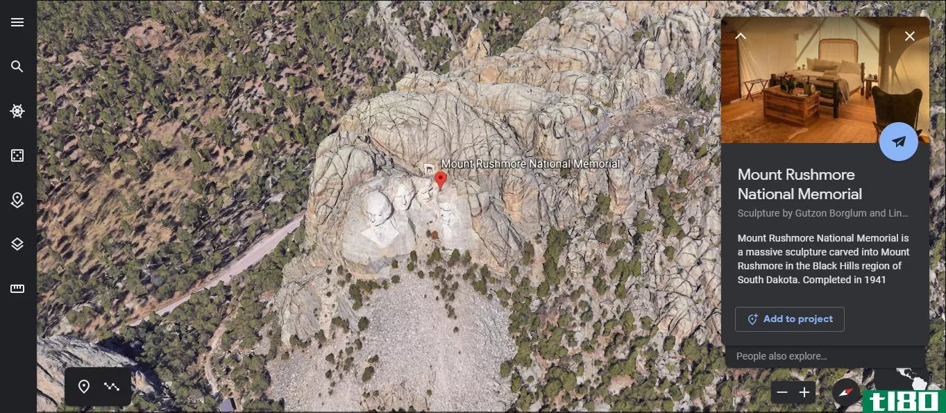 Mount Rushmore virtual tour aerial view
