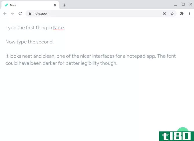 Nute is a minimalist progressive web app for note-taking that stores notes even if you close the tab