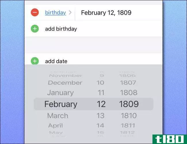 如何在iphone上为联系人添加生日