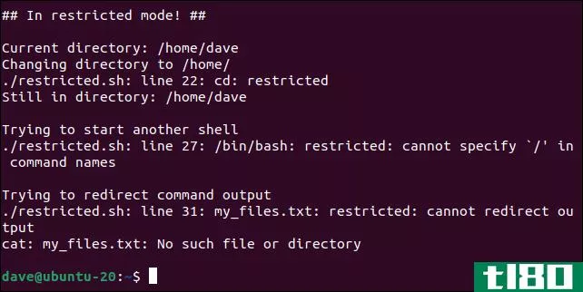 如何使用受限shell来限制linux用户可以做什么