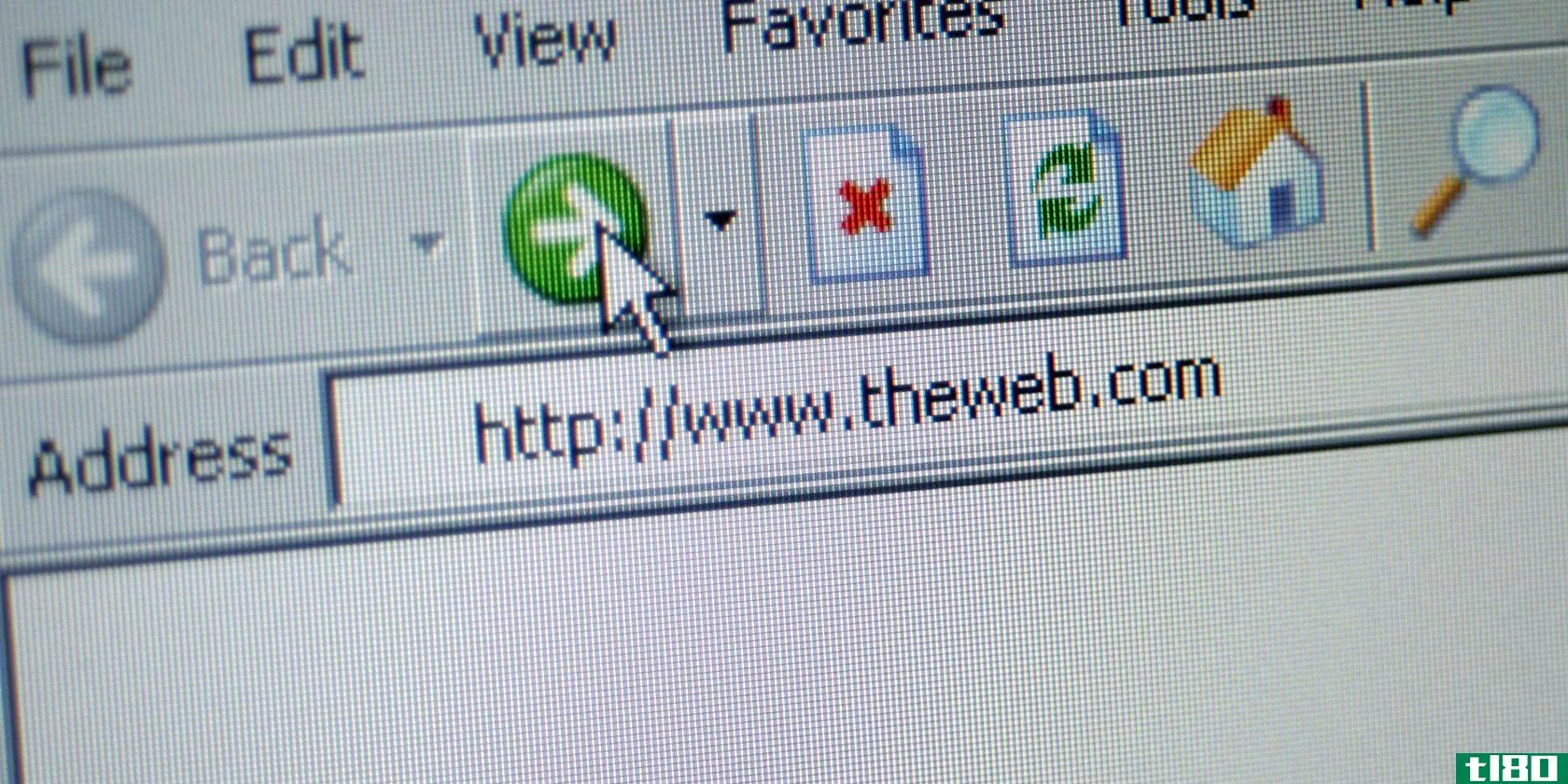 An address bar in Internet Explorer
