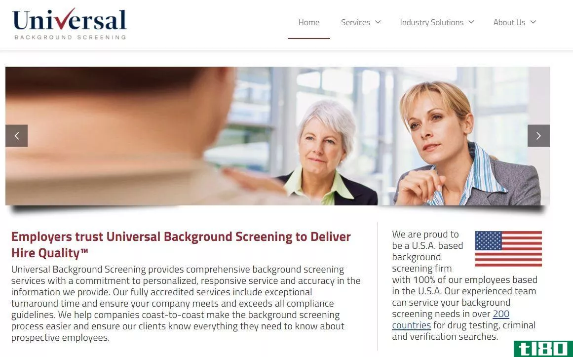 universal background screening homepage