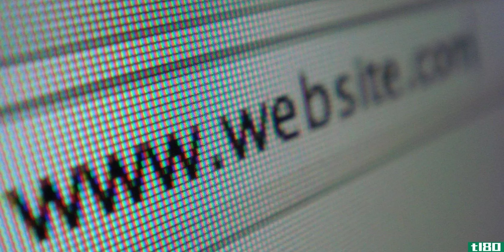 A closeup of an example website URL