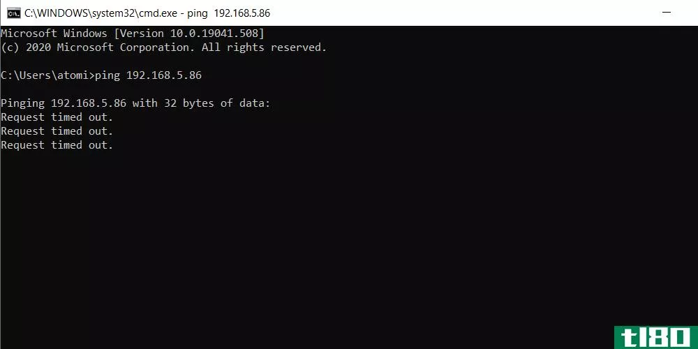 Ping devices in Windows 10