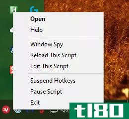 AutoHotkey Script System Tray