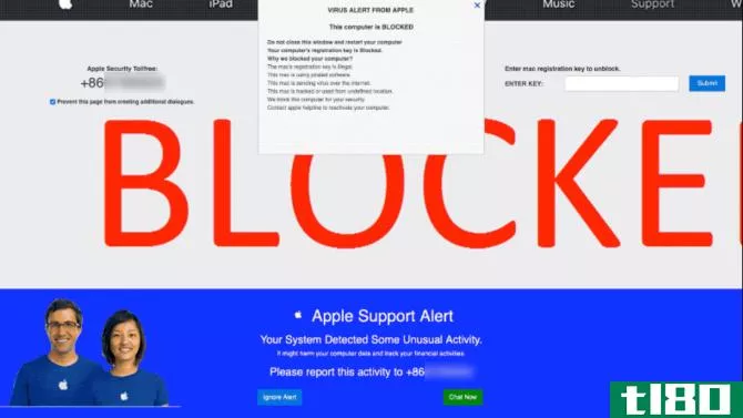 Fake Virus Alert Apple