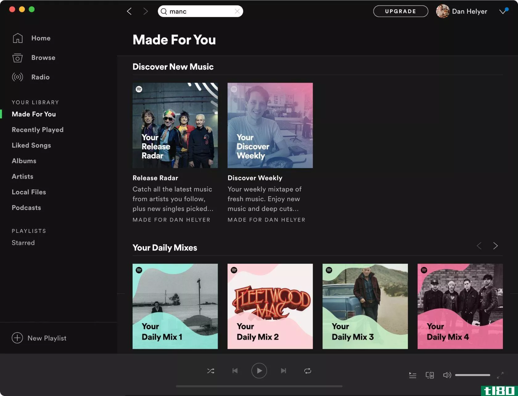 Made For You page on Spotify