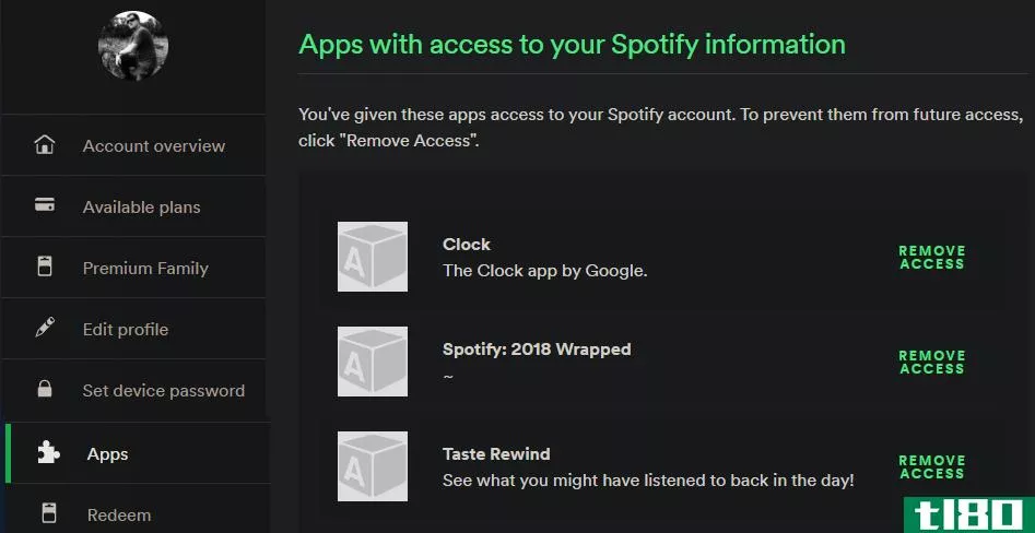 Spotify Remove App Access