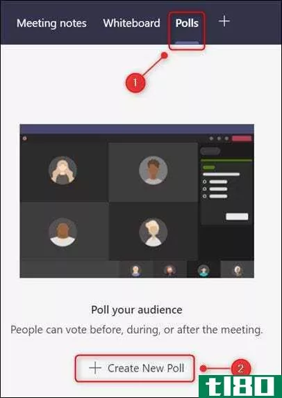 如何在microsoft团队会议期间创建实时投票