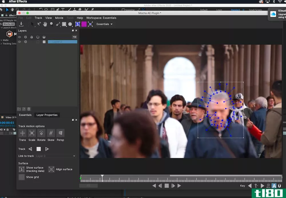 Face tracking in Mocha AE