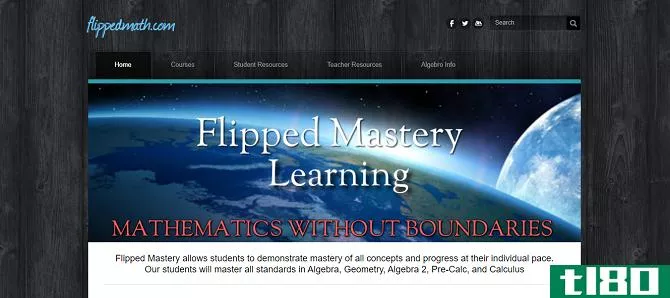 Screenshot of FlipMath.com