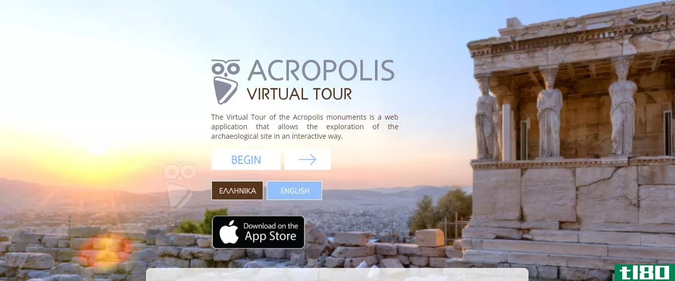 The Acropolis virtual tour homepage