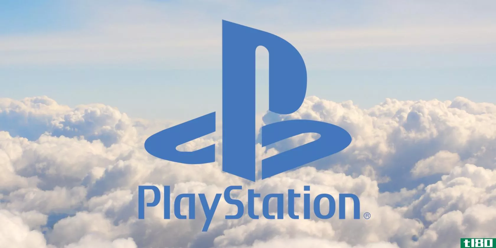 playstation logo with clouds
