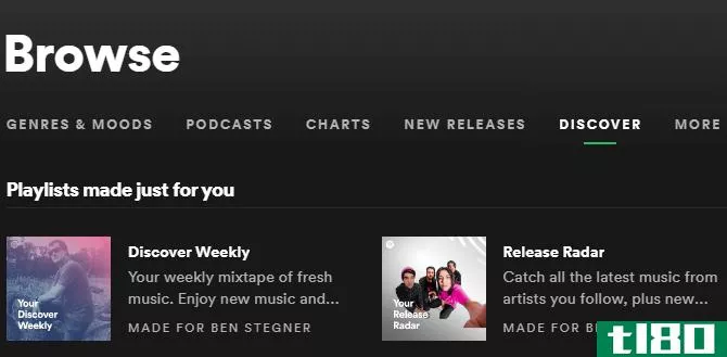 Spotify Discover Tab