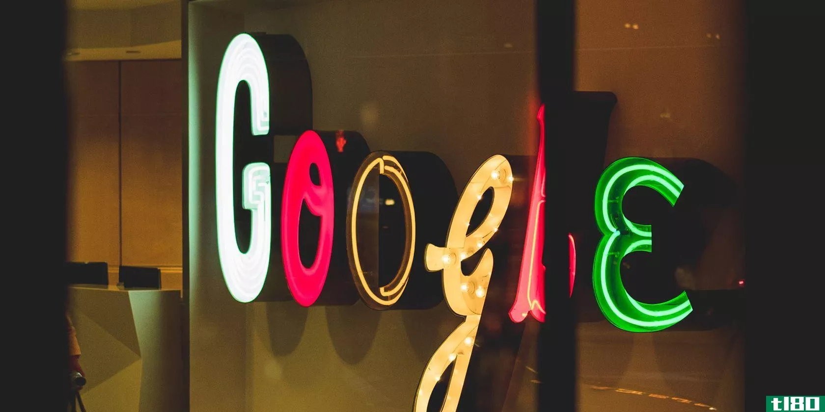 Google logo neon lights