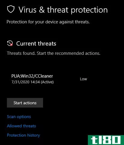 Windows Security Blocked CCleaner