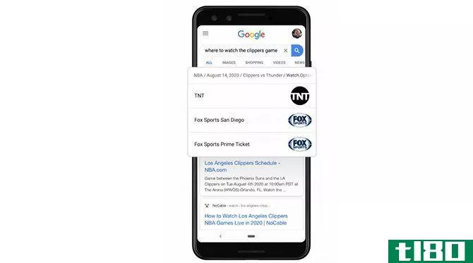 google search sports update