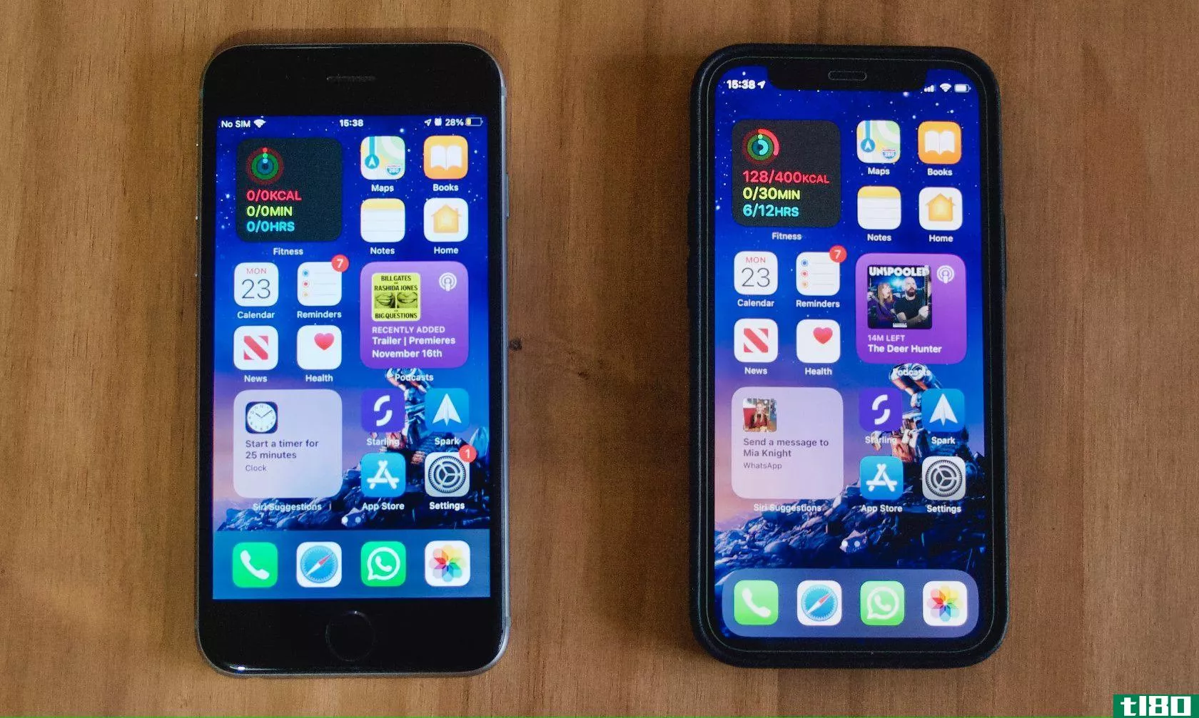 iPhone 12 next to iPhone 6S