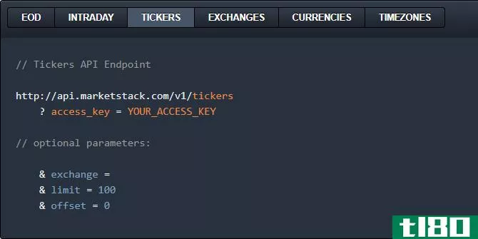 Incorporate ticker stock data in your site with marketstack API