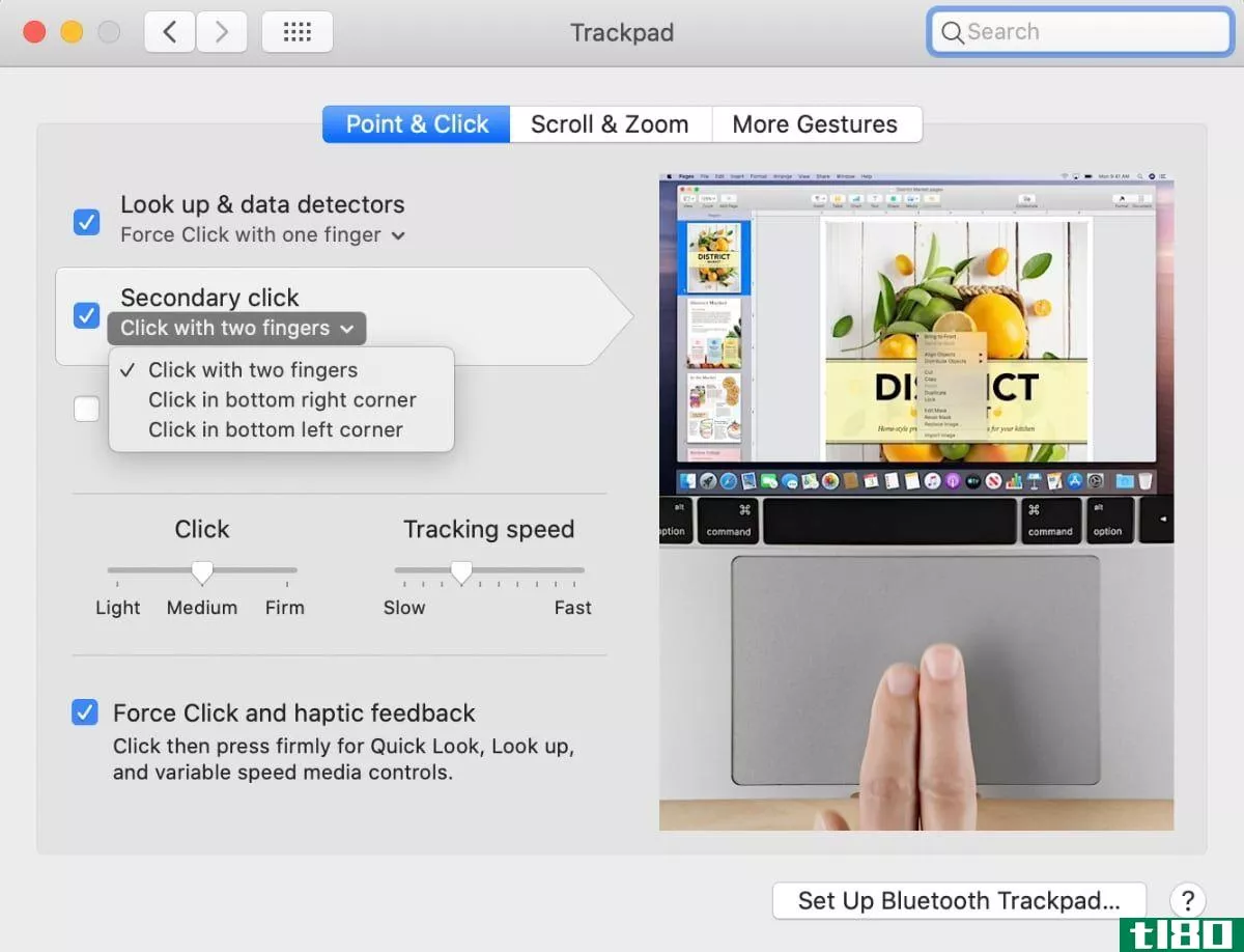 Mac trackpad right-click opti***