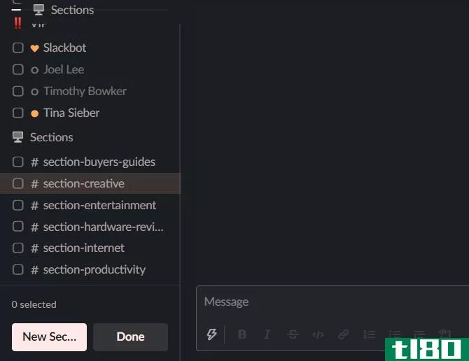 Slack Edit Sidebar Mode