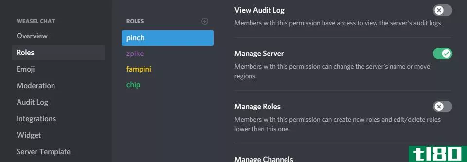 discord manage server role