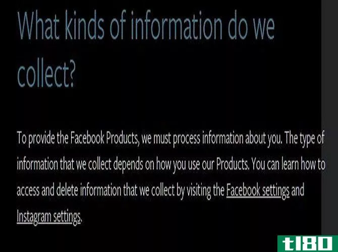 From Facebook's Information Policy
