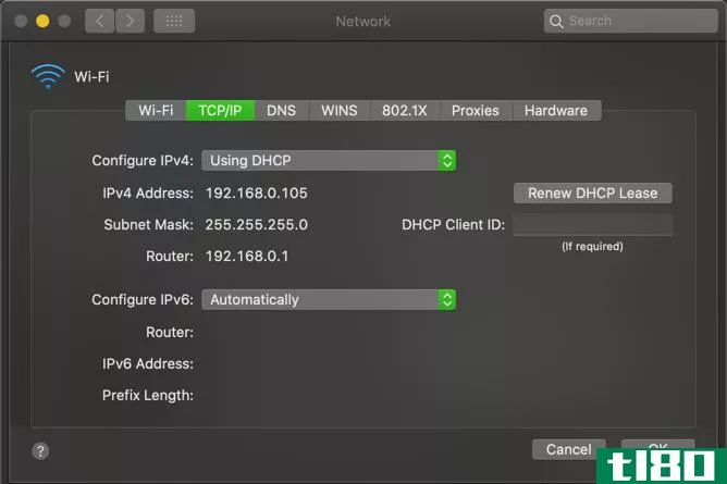 Mac TCP IP Settings