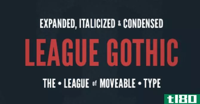league gothic font