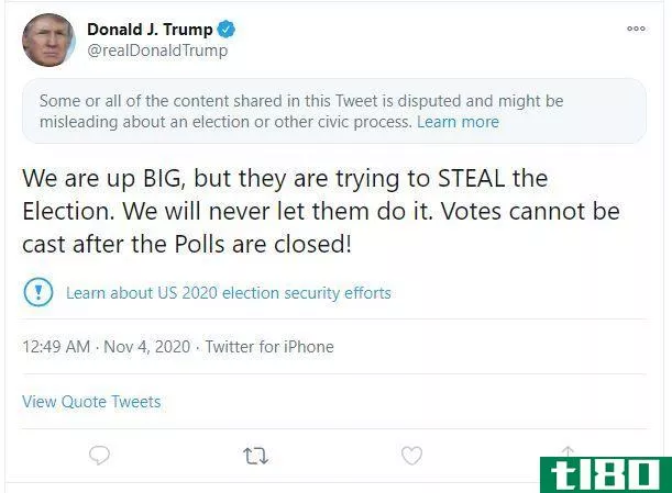 Trump Controversial Election Tweet