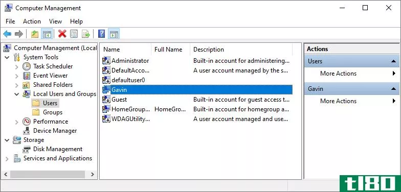 windows 10 computer management user accounts