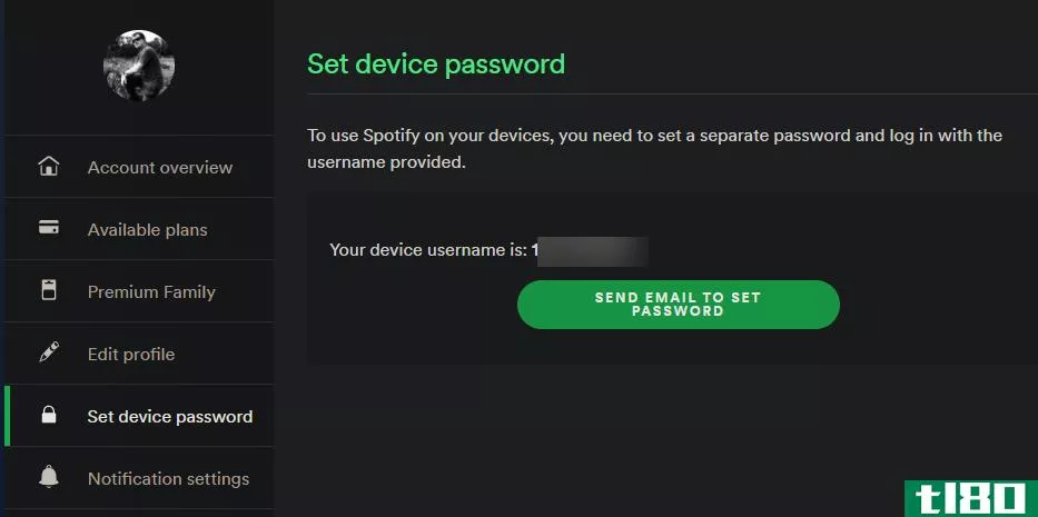 Spotify Device Password