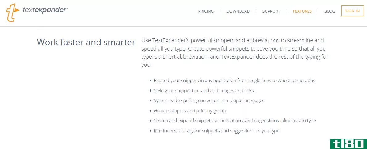 Textexpander software features