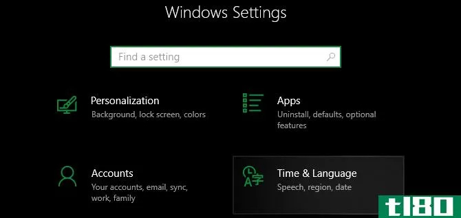 Windows Settings Time