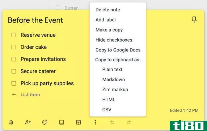 Google Keep To Clipboard for Firefox