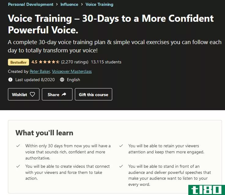 Udemy-vocal training voiceover course