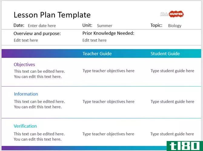simple lesson plan powerpoint template